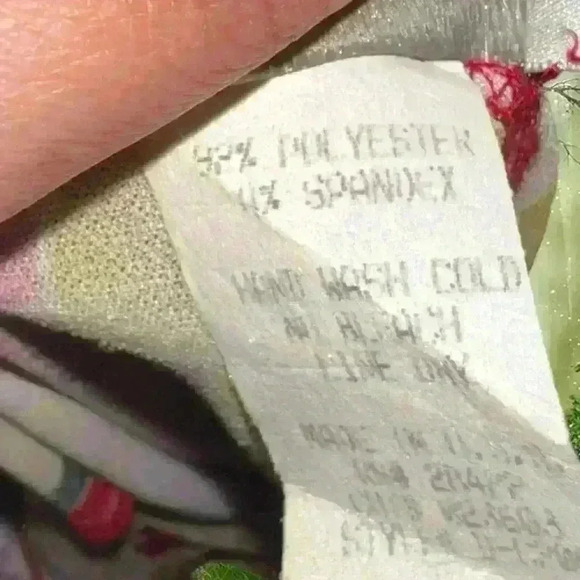 Y2K 90s Fairy MIDI Dress Green/Pink By Geri C. - Picture 11 of 11